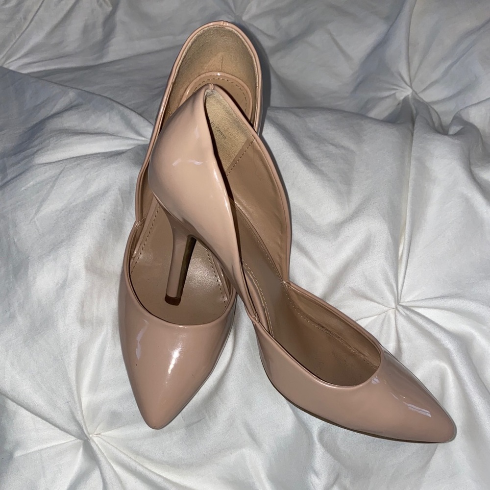 Nude Patent Heels